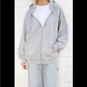 NWT Brandy Melville Christy Hoodie in Heather Grey Oversized Fit